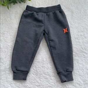Hurley Gray Joggers w/ Orange Logo 2T EUC Sweatpants